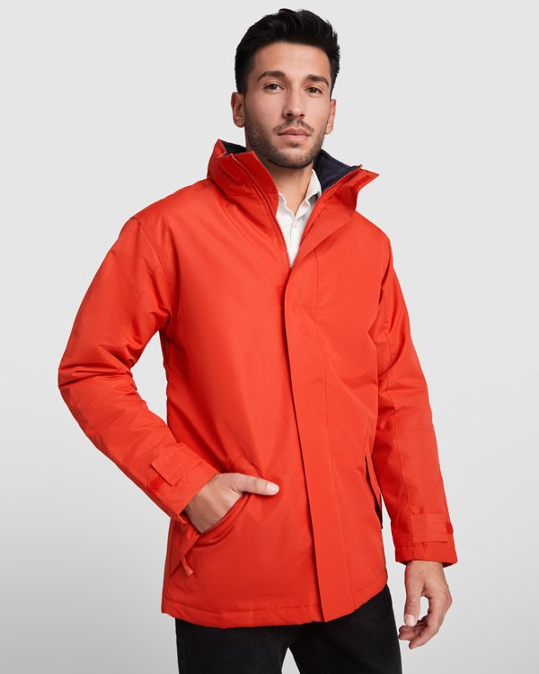 Parka Acolchada con Capucha · Impermeable · 6 Bolsillos · PK5077 AZUL MARINO FRONT