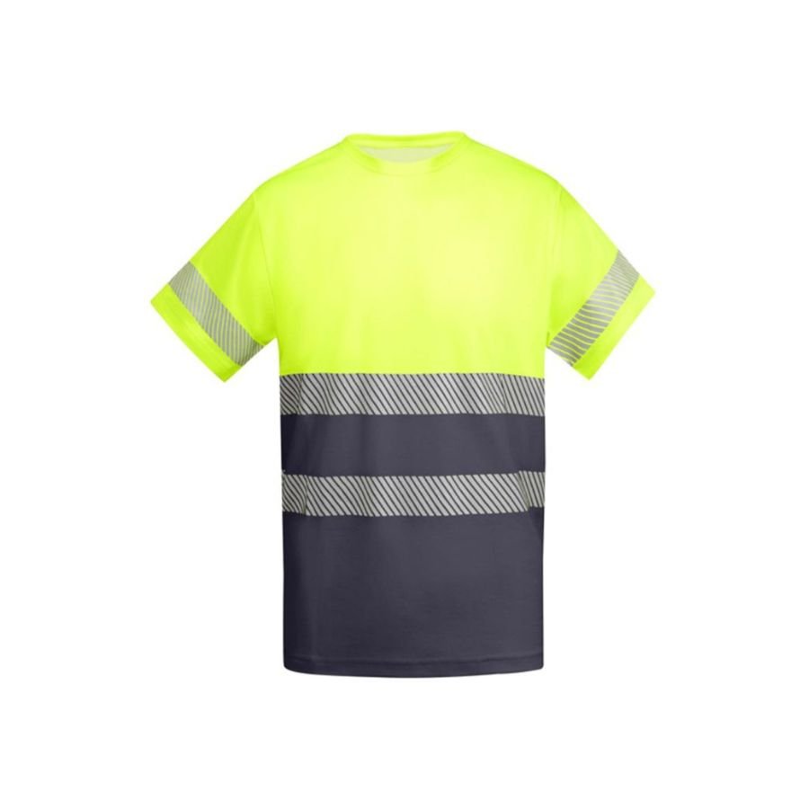 CAMISETA AV ALGODÓN POLIESTER AMARILLO GRIS