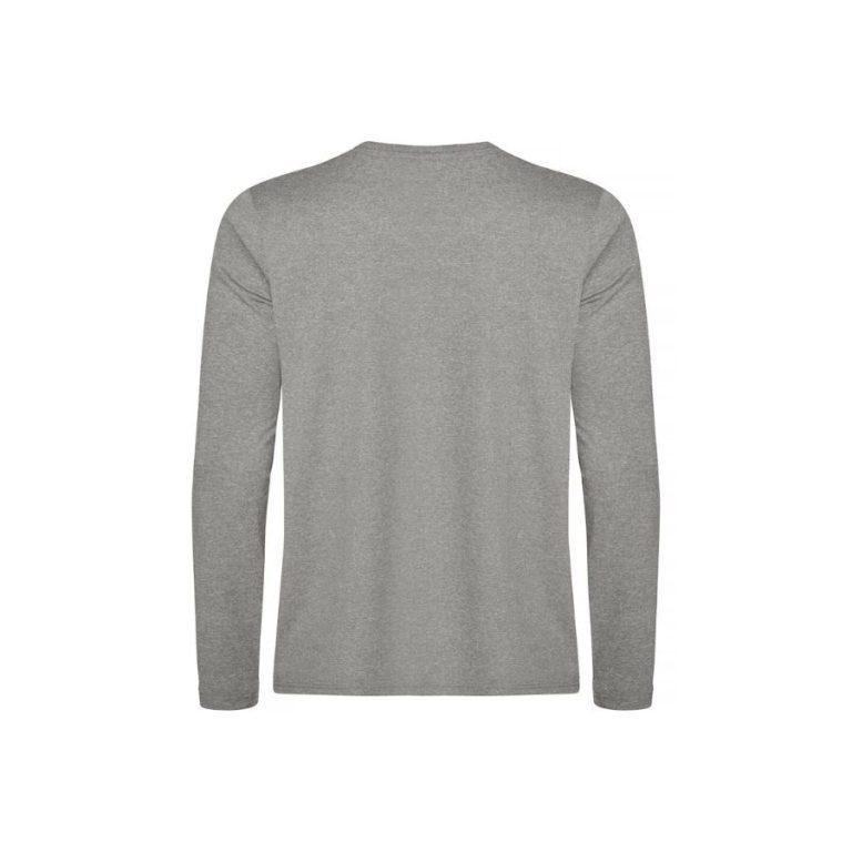 CAMISETA TÉCNICA MANGA LARGA · 135GSM · TEJIDO SPUNED DYED · PROTECCIÓN UV_50 · BASIC ACTIVE GRIS MELANGE FRONT