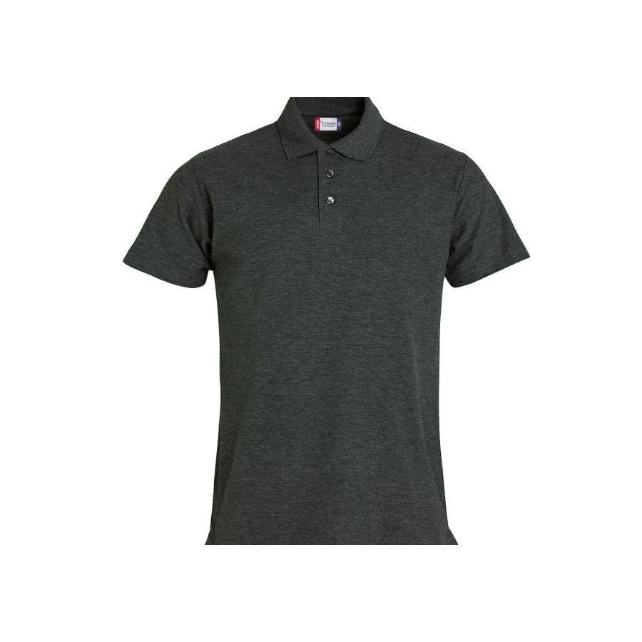POLO HOMBRE 100% ALGODÓN · MANGA CORTA CON ABERTURAS LATERALES · 190GSM · BASIC POLO ANTRACITA DEL