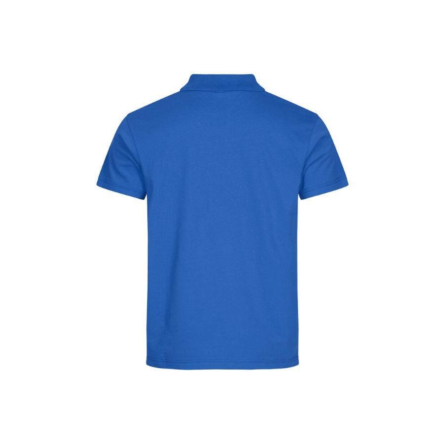 POLO HOMBRE 100% ALGODÓN · MANGA CORTA CON ABERTURAS LATERALES · 190GSM · BASIC POLO AZUL REAL DET