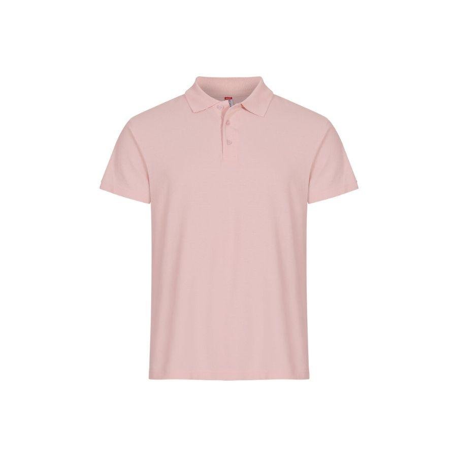 POLO HOMBRE 100% ALGODÓN · MANGA CORTA CON ABERTURAS LATERALES · 190GSM · BASIC POLO CANDY PINK DEL