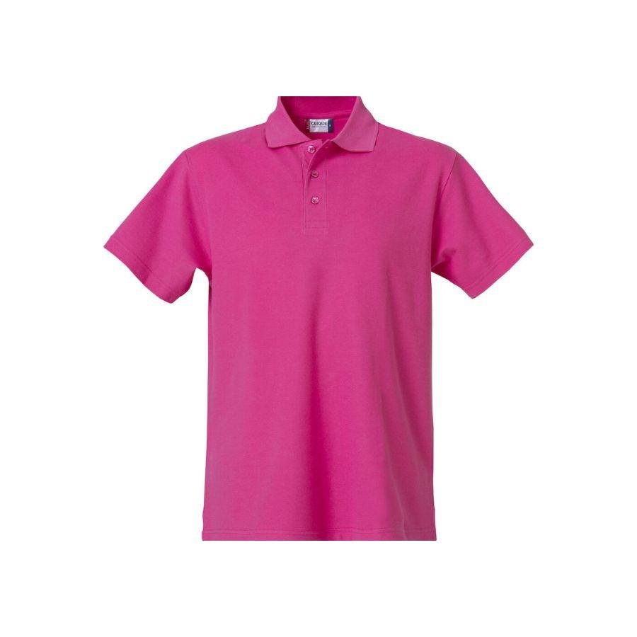 POLO HOMBRE 100% ALGODÓN · MANGA CORTA CON ABERTURAS LATERALES · 190GSM · BASIC POLO CEREZA DEL