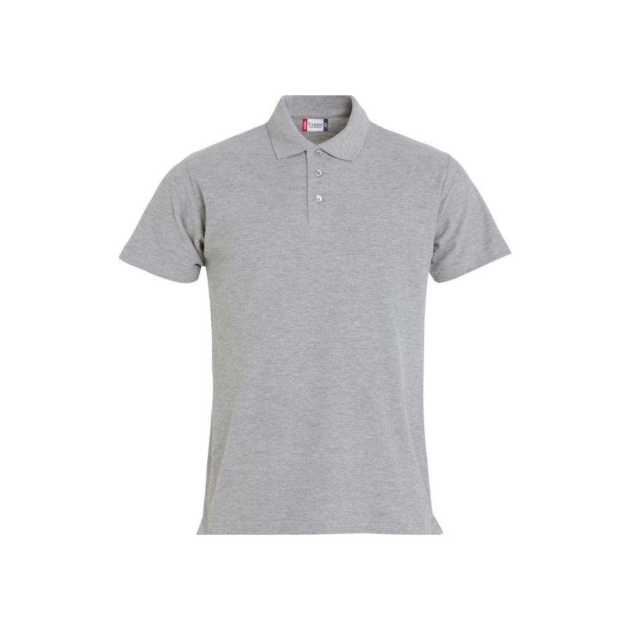 POLO HOMBRE 100% ALGODÓN · MANGA CORTA CON ABERTURAS LATERALES · 190GSM · BASIC POLO GRIS MARENGO DEL