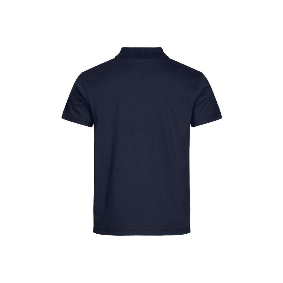 POLO HOMBRE 100% ALGODÓN · MANGA CORTA CON ABERTURAS LATERALES · 190GSM · BASIC POLO MARINO OSCURO DET