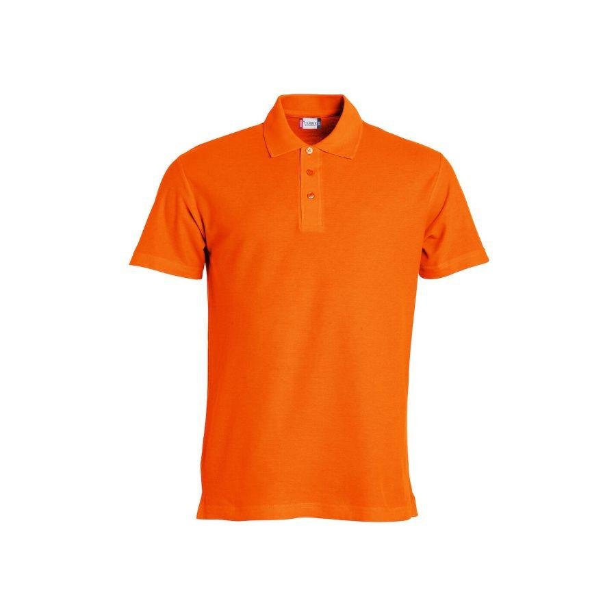 POLO HOMBRE 100% ALGODÓN · MANGA CORTA CON ABERTURAS LATERALES · 190GSM · BASIC POLO NARANJA ROJIZO DEL