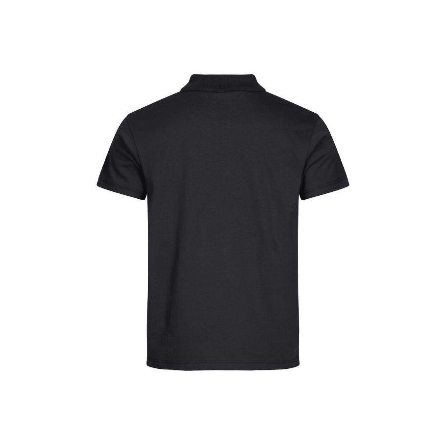POLO HOMBRE 100% ALGODÓN · MANGA CORTA CON ABERTURAS LATERALES · 190GSM · BASIC POLO NEGRO DET