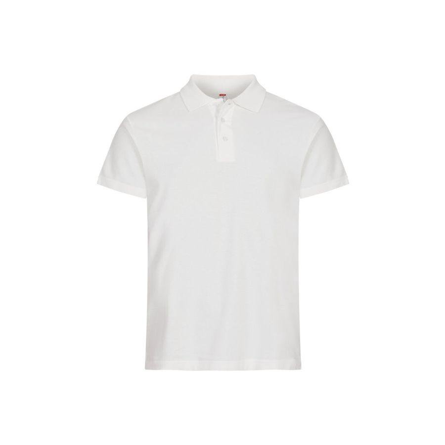 POLO HOMBRE 100% ALGODÓN · MANGA CORTA CON ABERTURAS LATERALES · 190GSM · BASIC POLO OFF WHITE DEL