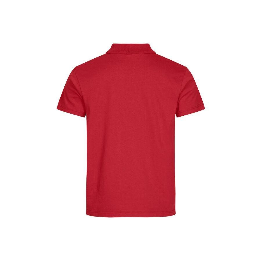 POLO HOMBRE 100% ALGODÓN · MANGA CORTA CON ABERTURAS LATERALES · 190GSM · BASIC POLO ROJO DET