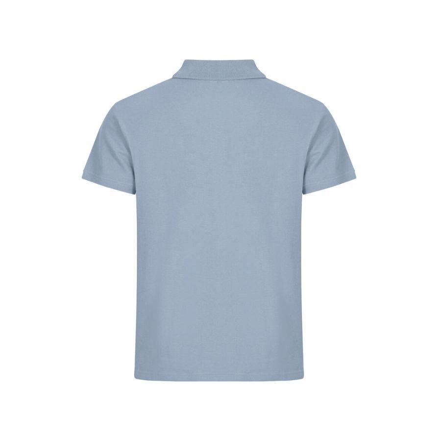 POLO HOMBRE 100% ALGODÓN · MANGA CORTA CON ABERTURAS LATERALES · 190GSM · BASIC POLO SOFT BLUE DET