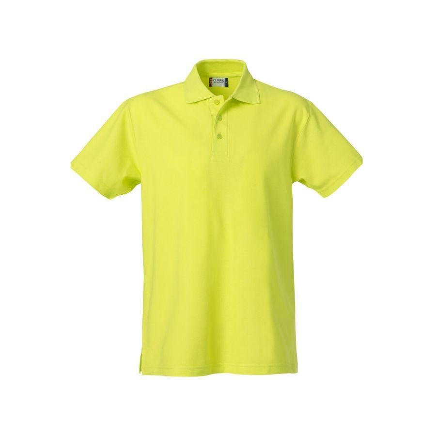 POLO HOMBRE 100% ALGODÓN · MANGA CORTA CON ABERTURAS LATERALES · 190GSM · BASIC POLO VERDE DEL