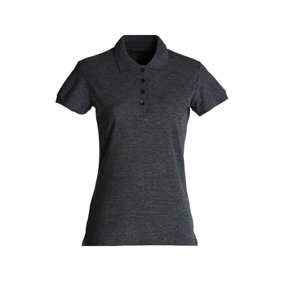 POLO MUJER 100% ALGODÓN · MANGA CORTA CON ABERTURAS LATERALES · 190GSM · BASIC POLO ANTRACITA DEL