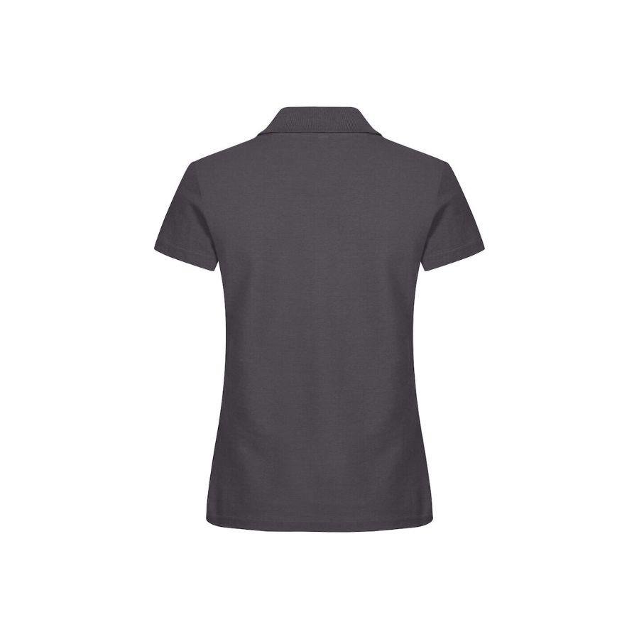 POLO MUJER 100% ALGODÓN · MANGA CORTA CON ABERTURAS LATERALES · 190GSM · BASIC POLO GRIS METAL DET