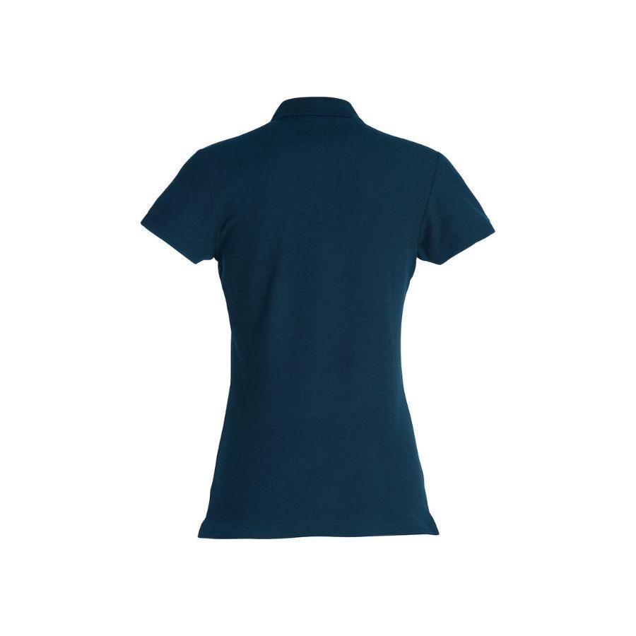 POLO MUJER 100% ALGODÓN · MANGA CORTA CON ABERTURAS LATERALES · 190GSM · BASIC POLO MARINO OSCURO DET
