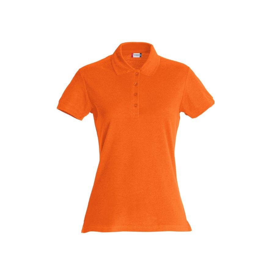 POLO MUJER 100% ALGODÓN · MANGA CORTA CON ABERTURAS LATERALES · 190GSM · BASIC POLO NARANJA ROJIZO DEL