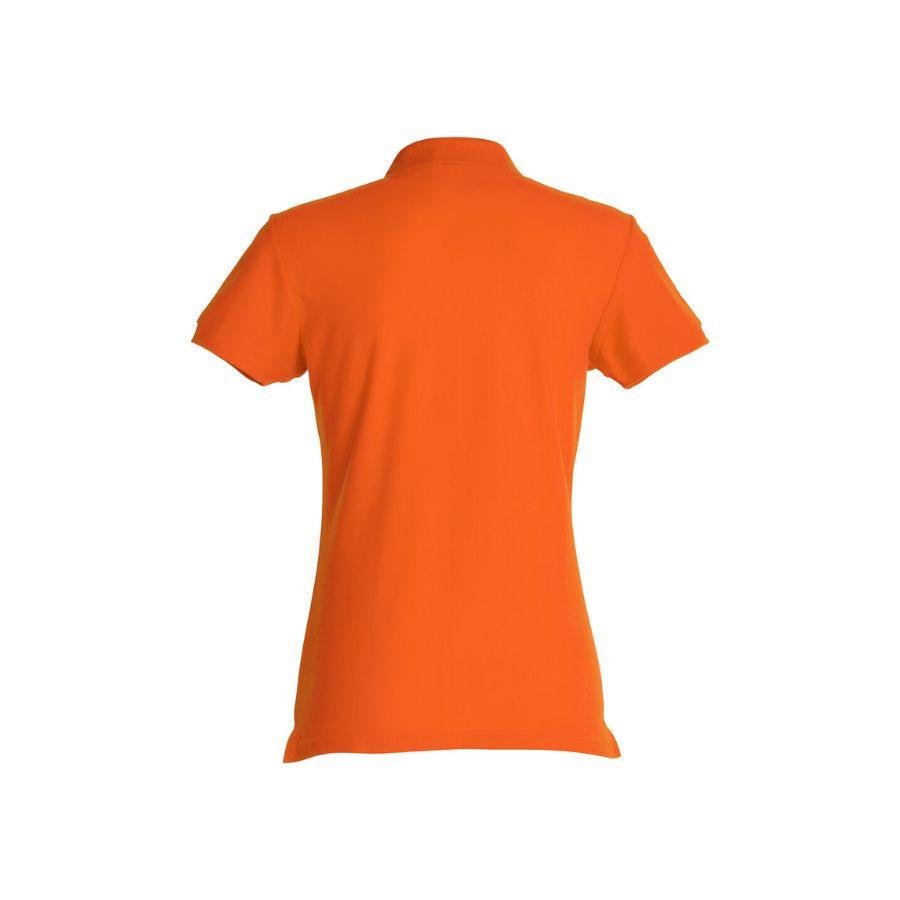 POLO MUJER 100% ALGODÓN · MANGA CORTA CON ABERTURAS LATERALES · 190GSM · BASIC POLO NARANJA ROJIZO DET