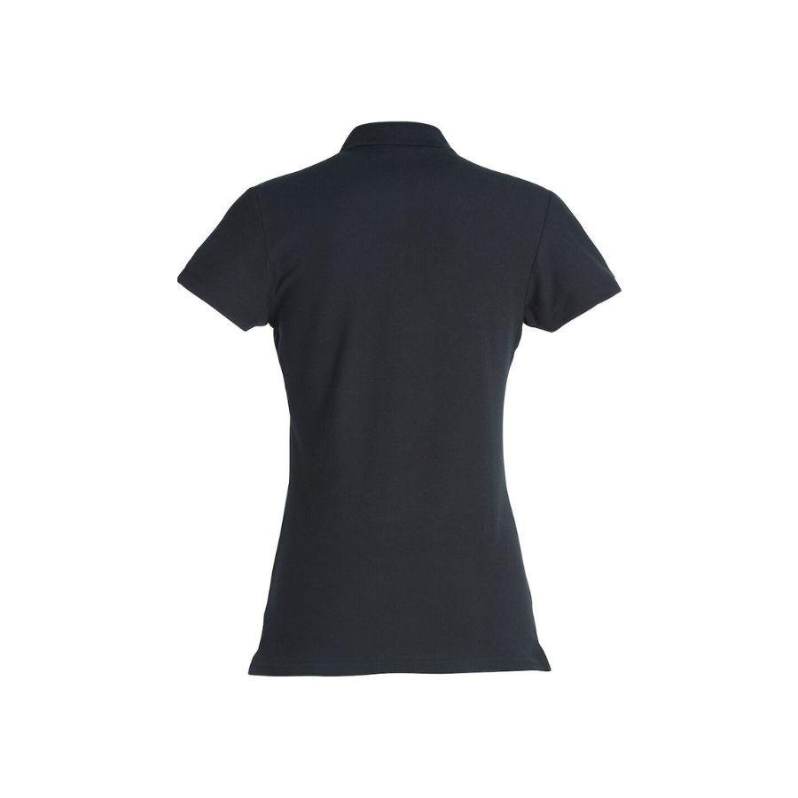 POLO MUJER 100% ALGODÓN · MANGA CORTA CON ABERTURAS LATERALES · 190GSM · BASIC POLO NEGRO DET
