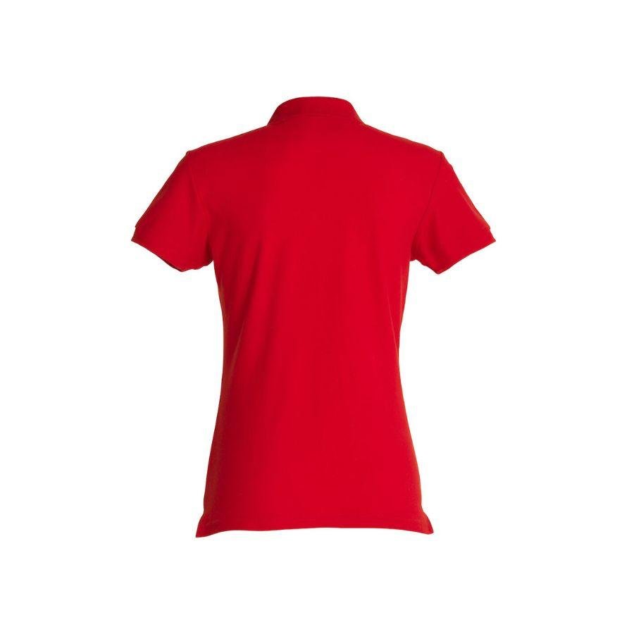 POLO MUJER 100% ALGODÓN · MANGA CORTA CON ABERTURAS LATERALES · 190GSM · BASIC POLO ROJO DET