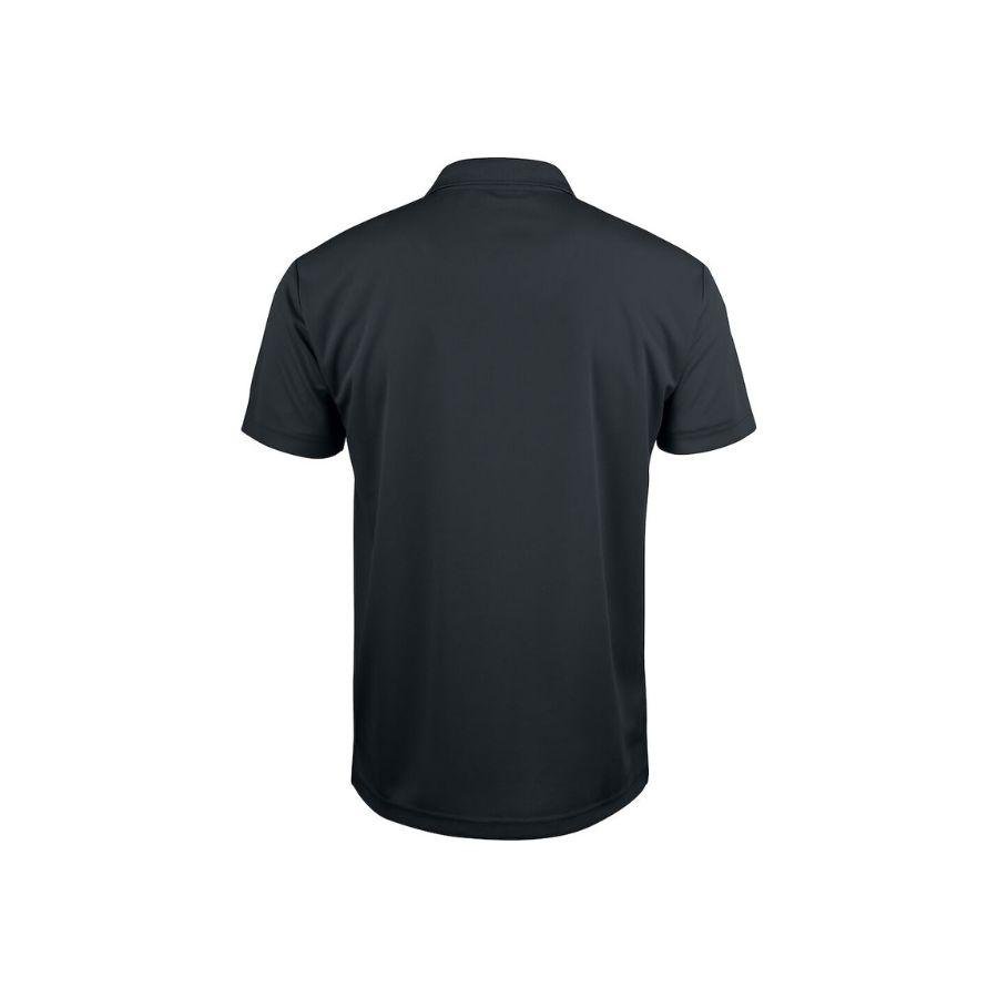 POLO TÉCNICO · TEJIDO SPUN-DYED · 3 BOTONES · CORTE MODERNO · REFORZADO · BASIC ACTIVE BLACK BACK