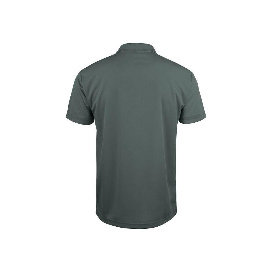 POLO TÉCNICO · TEJIDO SPUN-DYED · 3 BOTONES · CORTE MODERNO · REFORZADO · BASIC ACTIVE GREY BACK