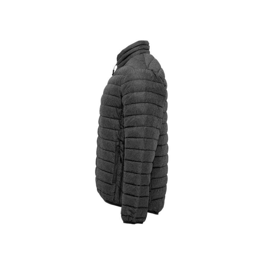 CHAQUETA EFECTO PLUMAS · PRENDA LIGERA · 300GSM · DOS BOLSILLOS · 5094 NEGRO VIGORÉ LATERAL