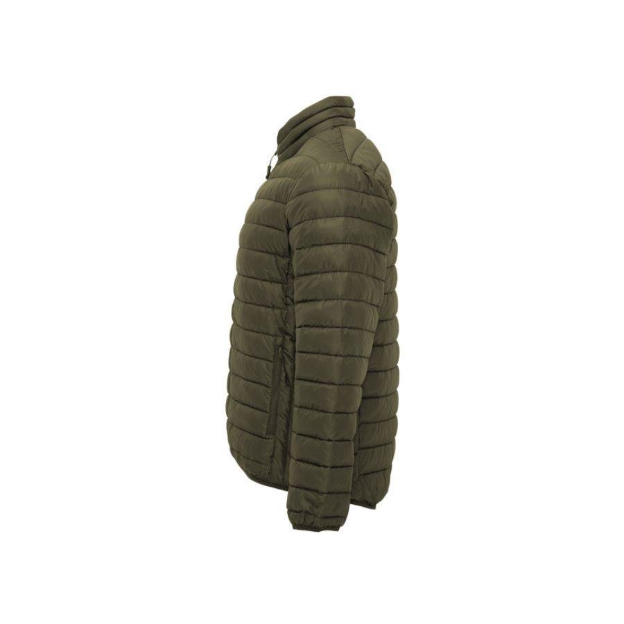 CHAQUETA EFECTO PLUMAS · PRENDA LIGERA · 300GSM · DOS BOLSILLOS · 5094 VERDE MILITAR LATERAL