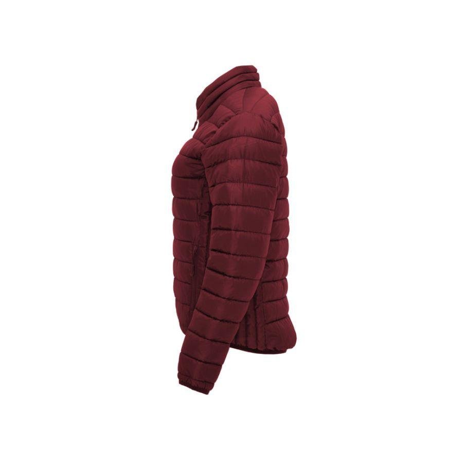 CHAQUETA MUJER PLUMAS · PRENDA LIGERA · 300GSM · DOS BOLSILLOS · 5094 BURDEOS LATERAL