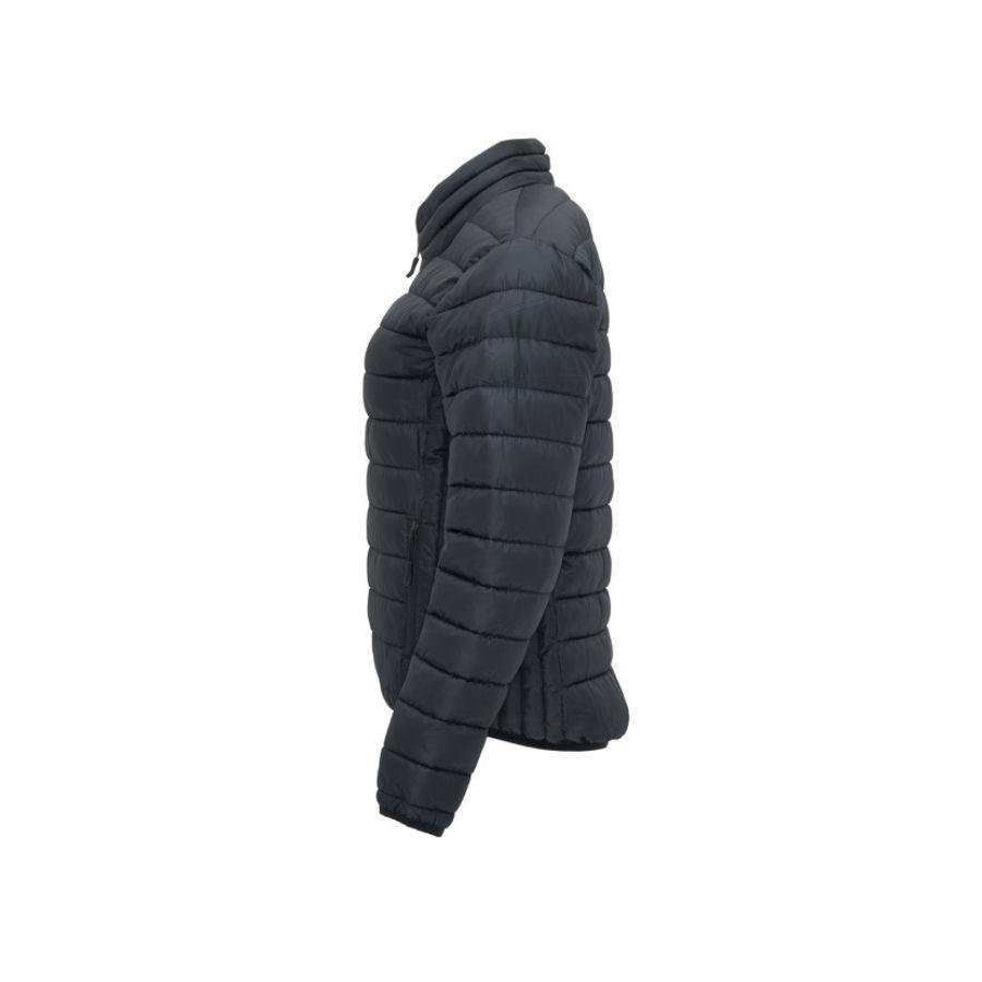 CHAQUETA MUJER PLUMAS · PRENDA LIGERA · 300GSM · DOS BOLSILLOS · 5094 EBANO LATERAL