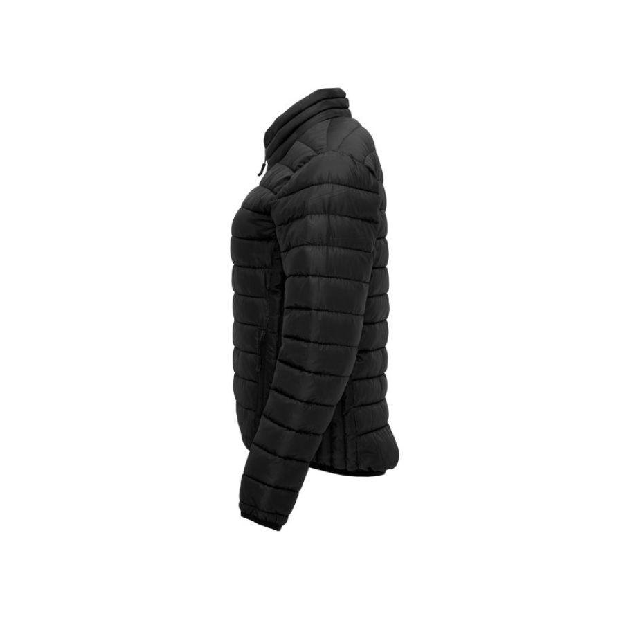 CHAQUETA MUJER PLUMAS · PRENDA LIGERA · 300GSM · DOS BOLSILLOS · 5094 NEGRO LATERAL