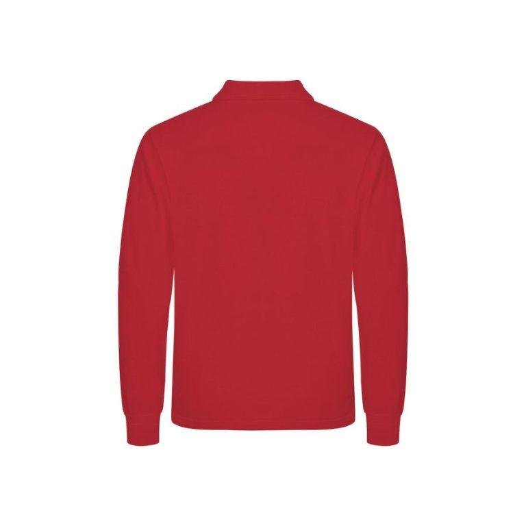 POLO MANGA LARGA UNISEX · TEJIDO PRE-ENCOGIDO · 200GSM · HASTA 6XL · 028252 ROJO FRONT