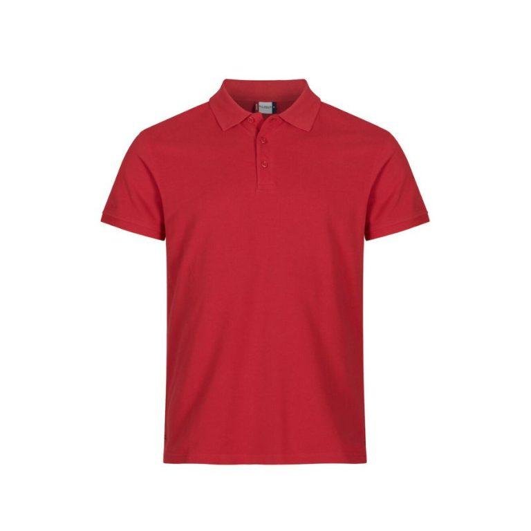 POLO PREMIUM HOMBRE · 100% ALGODÓN · 300GSM · PRE-ENCOGIDO · 4 BOTONES · 028260 ROJO DEL