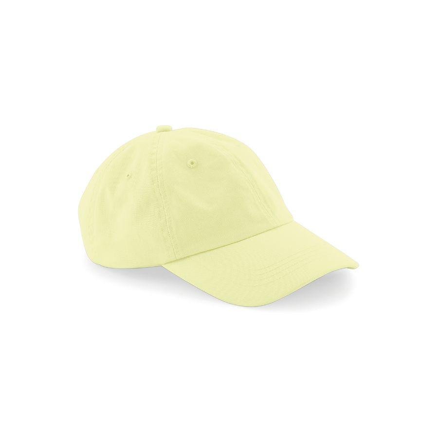 GORRA BASEBALL · COLOR PASTEL · 100%ALGODÓN · 6 PANELES · AB653 AMARILLO PASTEL FRONT