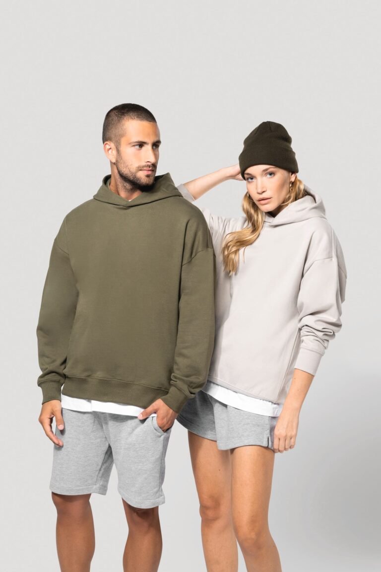 SUDADERA OVERSIZED · TEJIDO FELPA · 280GSM · SIN ETIQUETA · AK4018 KHAKI FRONT