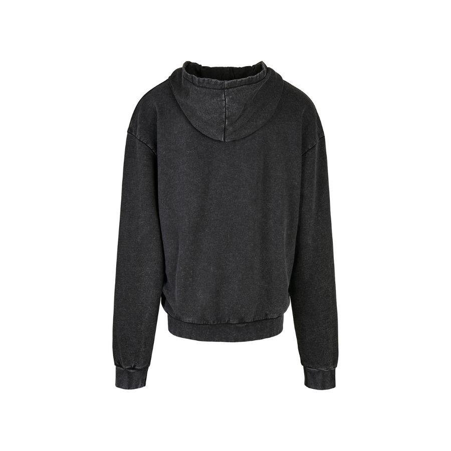 SUDADERA ÁCID WASHED · HOMBROS CAÍDOS · ALGODÓN PURO · 300GSM · SIN CORDONES · A204.39 BLACK BACK