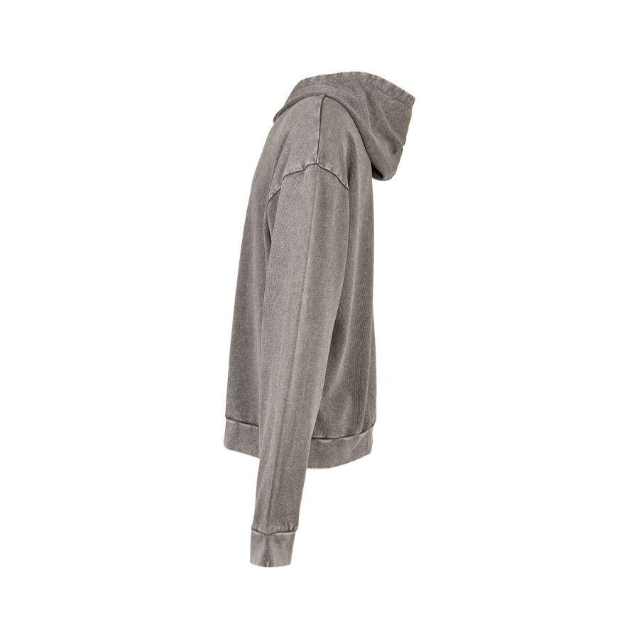 SUDADERA ÁCID WASHED · HOMBROS CAÍDOS · ALGODÓN PURO · 300GSM · SIN CORDONES · A204.39 LATERAL
