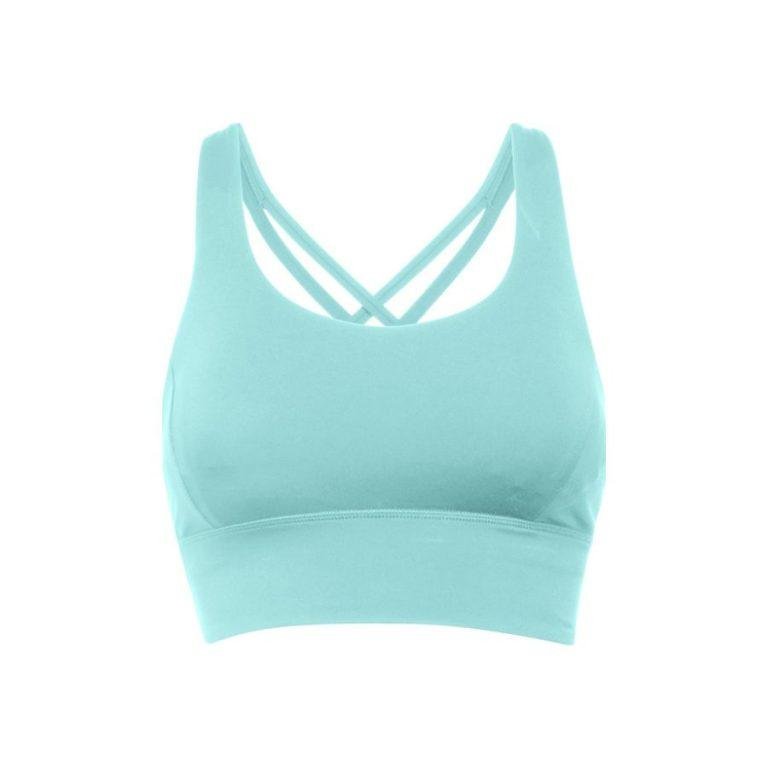 TOP DEPORTIVO · ALTA SUJECIÓN · TIRANTES ENTRELAZADOS · COPAS EXTRAÍBLES · 6666 VERDE MENTA FRONT