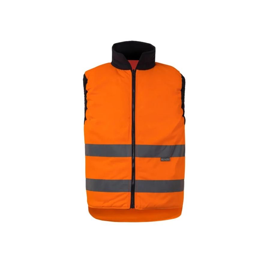 CHALECO REVERSIBLE NARANJA MARINO
