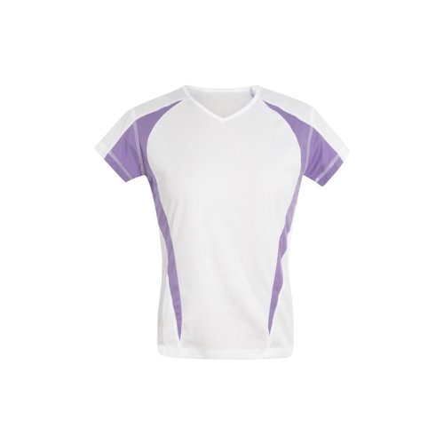 CAMISETA FITNESS FRONT BLANCO LILA