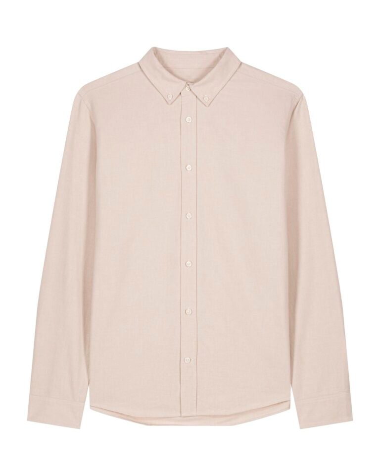Stanley Oxford Shirt - Beige Oxford Studio Front