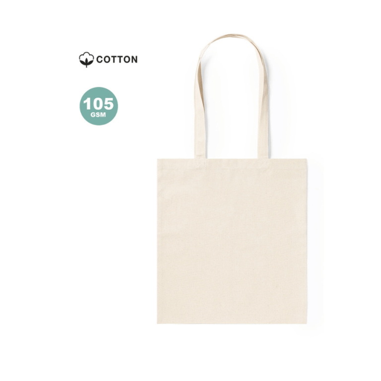BOLSA TOTE BAG · 105 GSM · GRAMAJE FINO · RESISTENTE A 7KG · PERSONALIZABLE · 3322