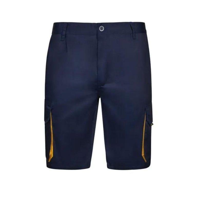 Bermuda Básica Bicolor Gris-Celeste Front