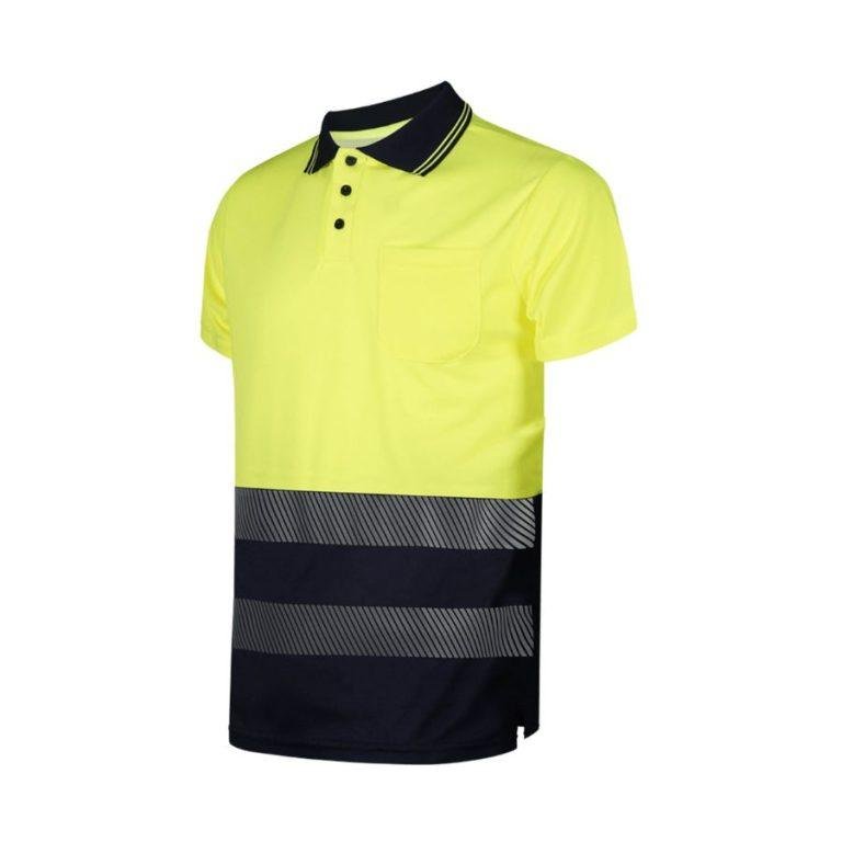 Polo Alta Visibilidad 100% Poliéster Verano Amarillo Fluor