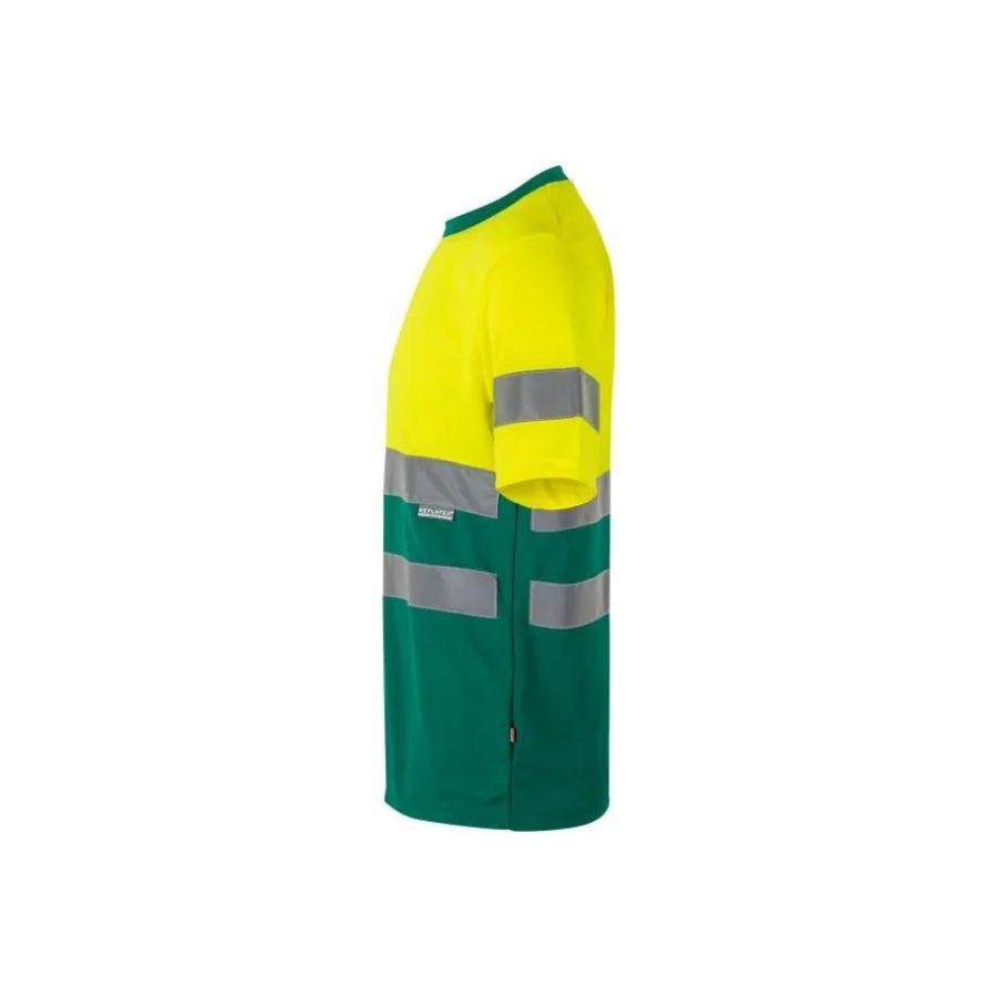 Camiseta Alta Visibilidad Reflatex Amarillo Fluor-Verde Side
