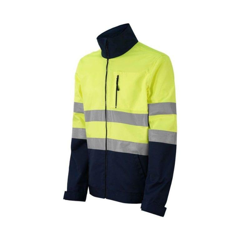 Cazadora Alta Visibilidad Combinada Amarillo Fluor-Azul Marino