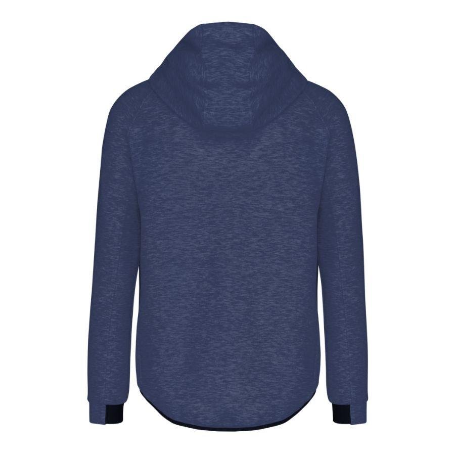 Chaqueta Deportiva · Con Capucha · Estilo Elegante y Cómodo Azul Marino Heather Back