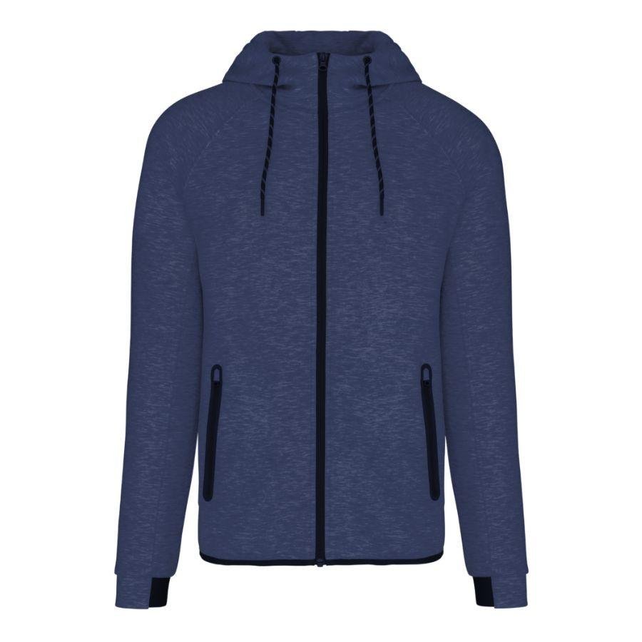 Chaqueta Deportiva · Con Capucha · Estilo Elegante y Cómodo Azul Marino Heather