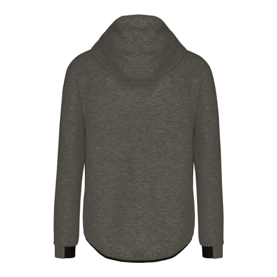 Chaqueta Deportiva · Con Capucha · Estilo Elegante y Cómodo Caqui Claro Heather Back