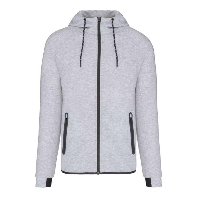 Chaqueta Deportiva · Con Capucha · Estilo Elegante y Cómodo Gris Ceniza Heather