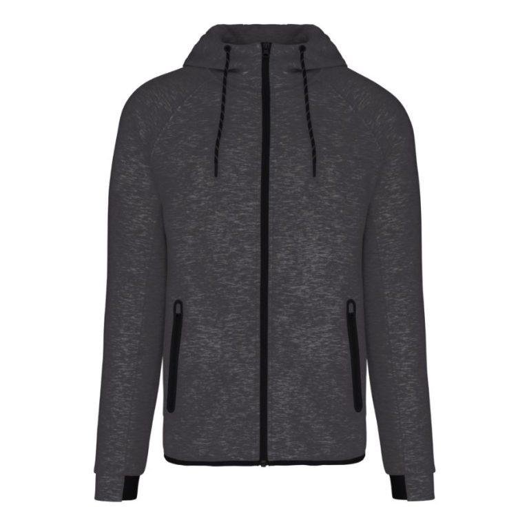 Chaqueta Deportiva · Con Capucha · Estilo Elegante y Cómodo Gris Ceniza Heather