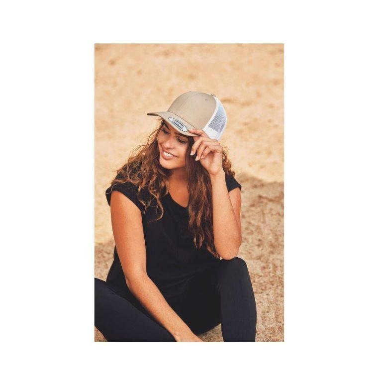 GORRA TRUCKER RETRO KHAKI-WHITE